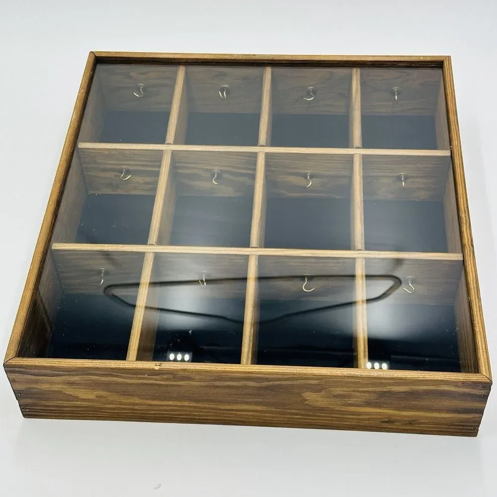 Tannery Lane Trinket Curio Glass Co Wooden Miniature Front Wall Ornament Hanging - Picture 2 of 15